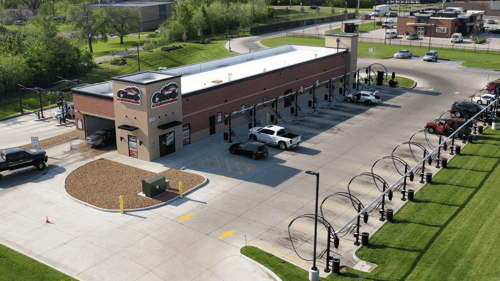 Aerial View of St. Louis, Missouri Club Car Wash