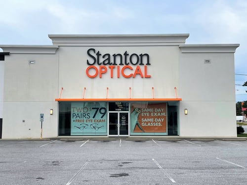 Storefront at Stanton Optical store in Greenville, SC 29607