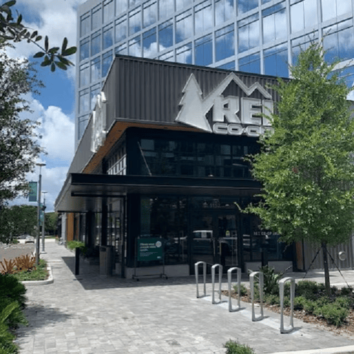 The front of the REI store in Tampa, Florida