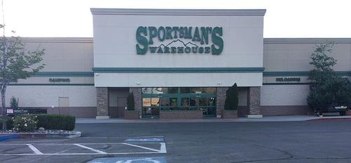 The front entrance of Sportsman's Warehouse in Reno