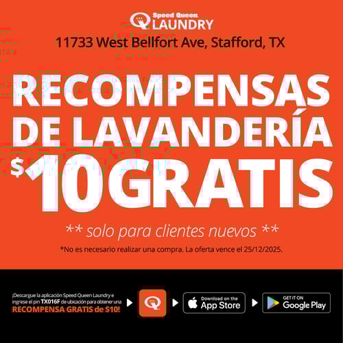 Recompensas de lavanderîa $10 gratis