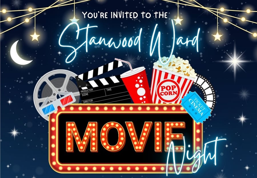 Stanwood Ward Indoor Movie Night flyer