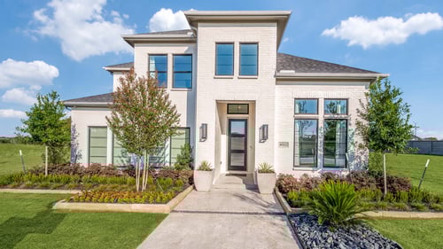 Exterior of the Normandy Homes model at Painted Tree South in McKinney, TX.