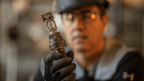 empoyee installing a sprinkler system