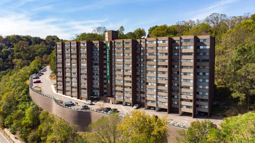 High-Rise Apartments at Walnut Towers at Frick Park in Squirrel Hill, Pittsburgh, PA 15217