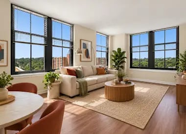 Luxurious Living Area at The Gramercy in National Landing, VA