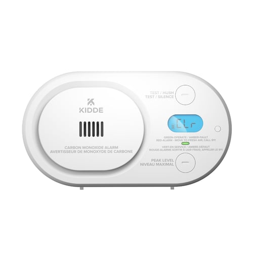 Front facing image of Battery powered Carbon Monoxide alarm with low level alert detection