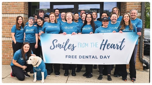 Contemporary Family Dental Team at their annual Smiles from the Heart Free Dental Day in Grand Rapids, MI