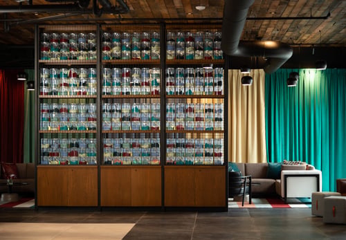 Semi-Private lobby seating for meeting with friends