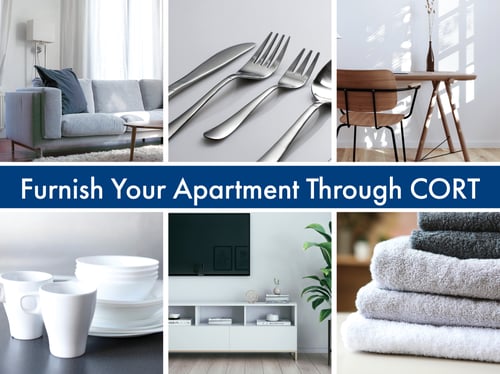 Furnished apartment homes are available at Camden through CORT