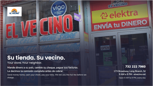 El Vecino Storefront 173 Broadway, Long Branch