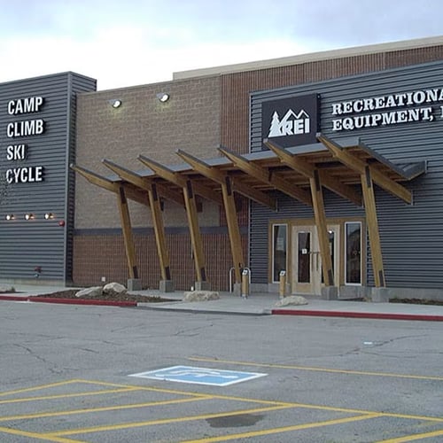 Front of the REI Store in Sandy, Utah