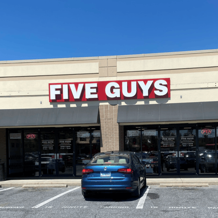 Five Guys at 9210 Baltimore National Pike in Ellicott City Maryland.