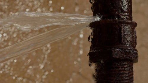 water pipe busted