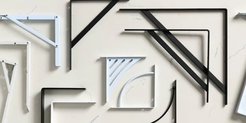 Assortment of shelving brackets