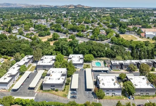 Aerial View of Vacaville Park Apartments, in Vacaville, CA