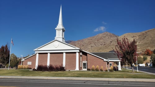 Photo of exterior of church building