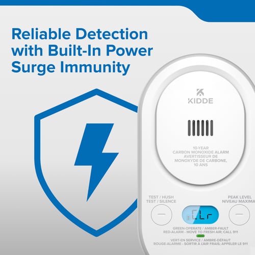 Reliable detection with built-in power surge immunity.