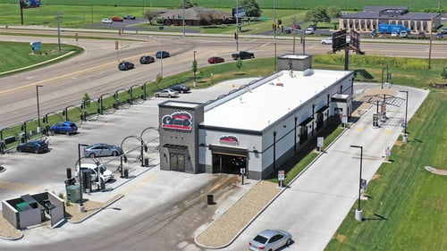 Aerial View of Springfield, Illinois Club Car Wash