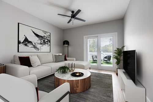 Viva at Palm Coast - Contemporary Living Room Showcasing a White Couch