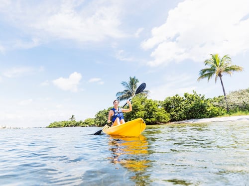 Kayaker who researched using Fiber an place to go kayaking