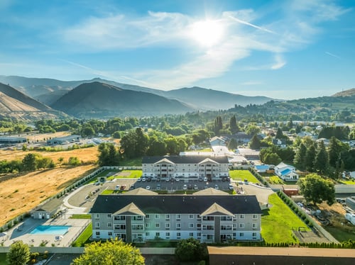 Aerial View of the Community at Pioneer Apartments in Cashmere, WA 98815