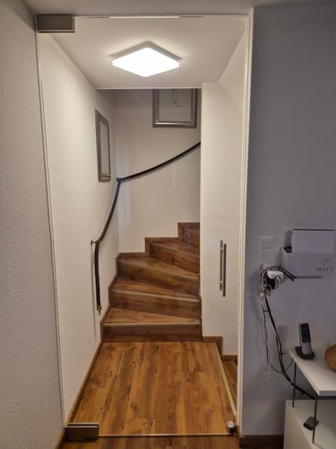 Ganzglastüre im Innenbereich