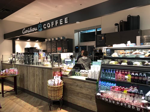Storefront of the Caribou Coffee at 200 Alton Avenue SE in New Prague