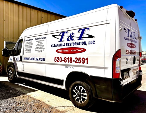 t & t cleaning & restoration company vehicle