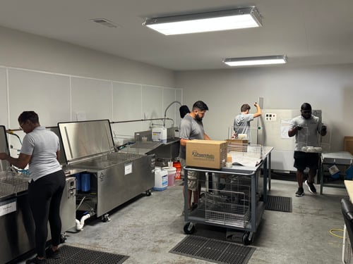 Property Medics of Georgia Technicians performing contents restoration