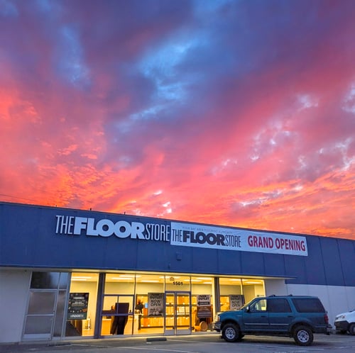 The Floor Store Outlet Burlingame Storefront - Grand Opening - Outlet-level flooring prices with pro-level expertise.