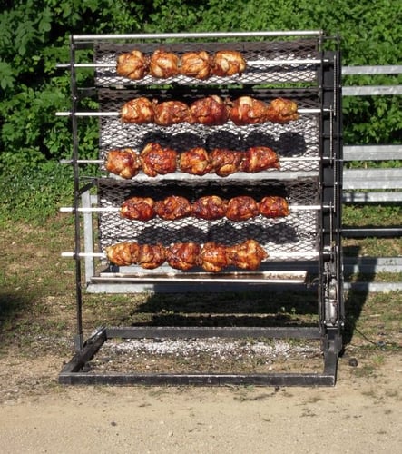 3 grandeurs de broches disponibles (lors d'achats de poulets)