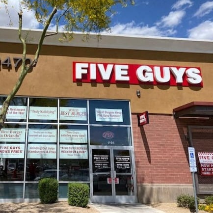 Five Guys at 2470 W. Happy Valley Road in Phoenix Arizona.