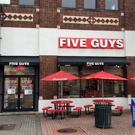 Five Guys at 401 Broad St. in Chattanooga TN.