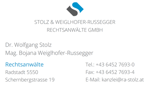 Stolz & Weiglhofer-Russegger, Rechtsanwälte GmbH in 5550 Radstadt