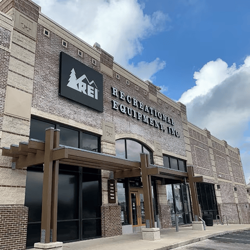 The front of the REI store in San Antonio, Texas