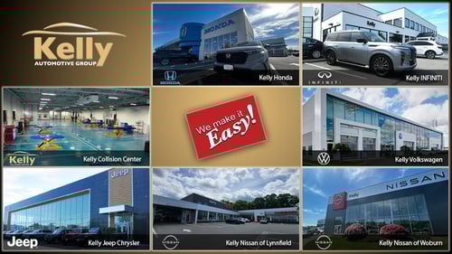 All six Kelly Auto dealership locations throughout Massachusetts. Visit our MA dealerships today and let us make it easy!