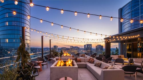 Harriet's Nashville Rooftop Sunset View