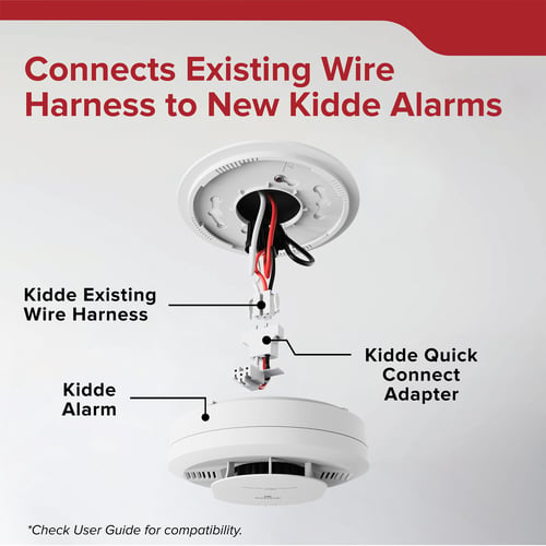 20-9003: Connects existing wire harness to new Kidde alarms. Check user guide for compatibility.