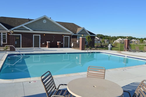 Pool at Lynbrook Apartments and Townhomes in Elkhorn, NE 68022