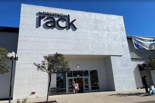 Exterior store front of the Nordstrom Rack SLO Promenade in San Luis Obispo
