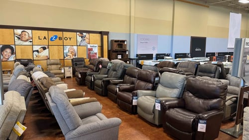 Owatonna Slumberland Furniture La-Z-Boy recliner section