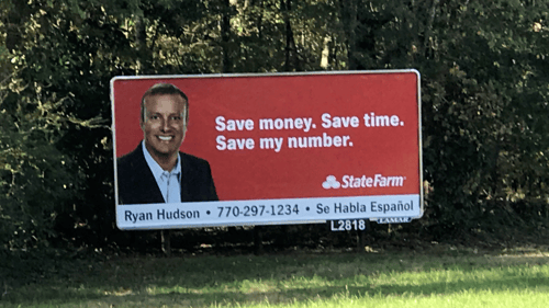 Ryan Hudson State Farm billboard