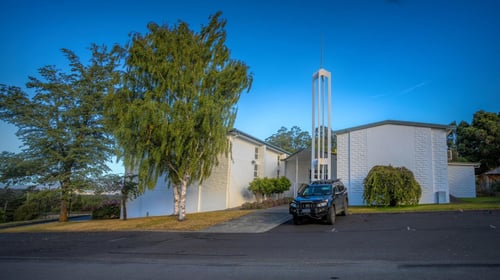 Glen Huon Meetinghouse of The Church of Jesus Christ of Latter-day Saints, located at 15 Watsons Road in Glen Huon, Tasmania