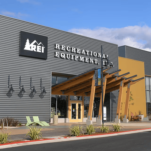 The front of the REI store in Marina, California