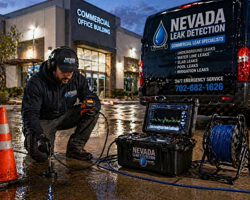 Commercial plumbing leak detection Las Vegas NV building water leak repair