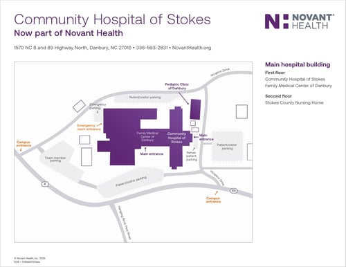 Community Hospital of Stokes campus map