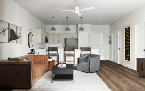 Living area at The SoHo Luxury Apartments, Raleigh, NC