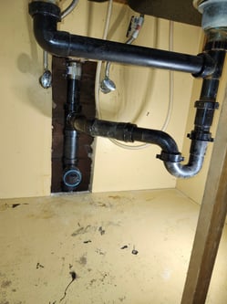 A partial drain pipe rebuild performed by bluefrog Plumbing in Northeast Portland