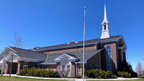 Northeast view of the building